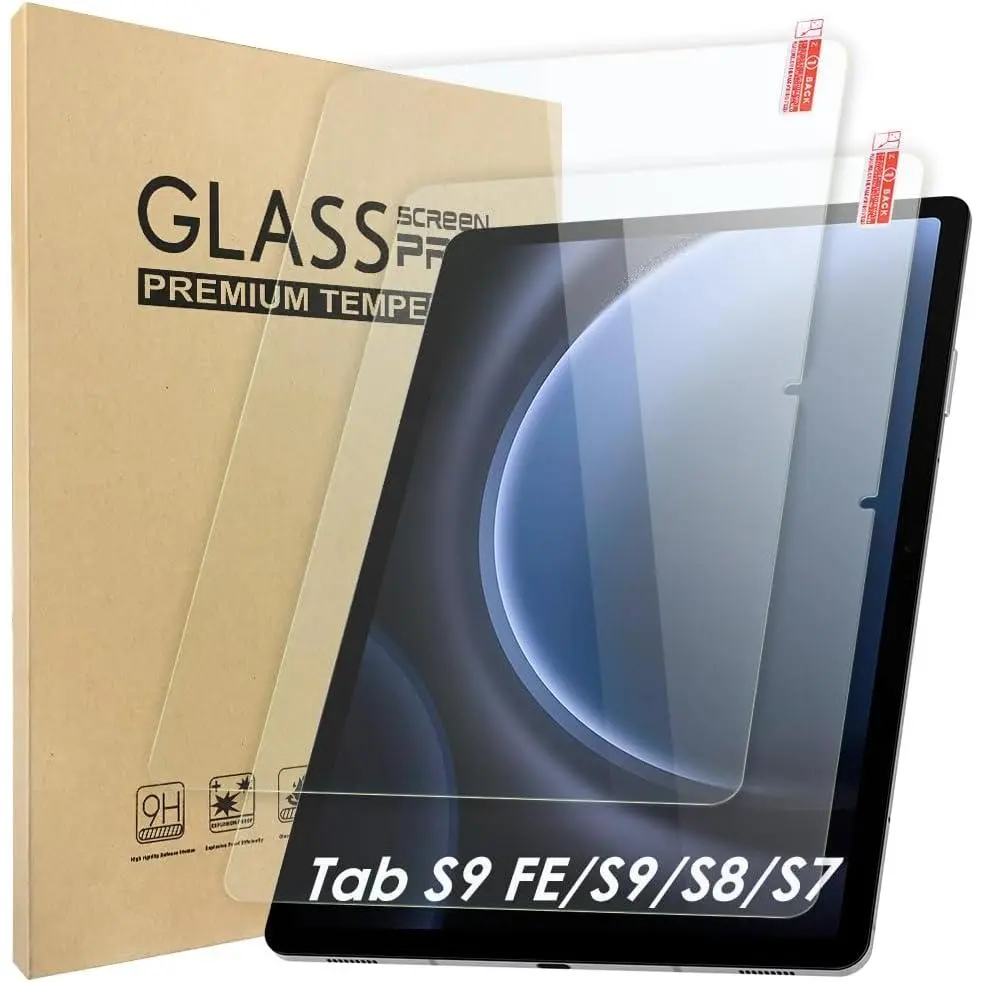 2-Pack Screen Protector Compatible with  Galaxy Tab S9 FE 10.9"/ S9/ S8/ S7 11.0", Tempered Glass Film, Anti-Scratch, 9H Hardness, Easy Installation (SM-X710/X700/X706/T870/T875/T878)
