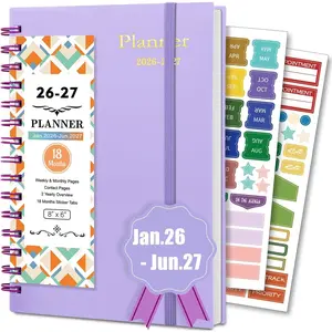 18 Month Planner 2026-2027, Weekly & Monthly & Daily Planner from Jan 2026 - Jun 2027, Planner Spiral Bound Academic Agenda Planning Organizer with 100GSM Thick Paper, A5 Size, Light