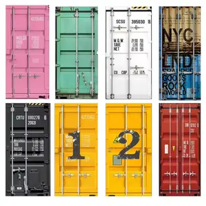 (8 styles) 3D High Simulation Container Door Seriesr Door Stickers Wallpaper Industrial Style PVC Self-adhesive Bedroom Decor Mural Poster Decorative Decal