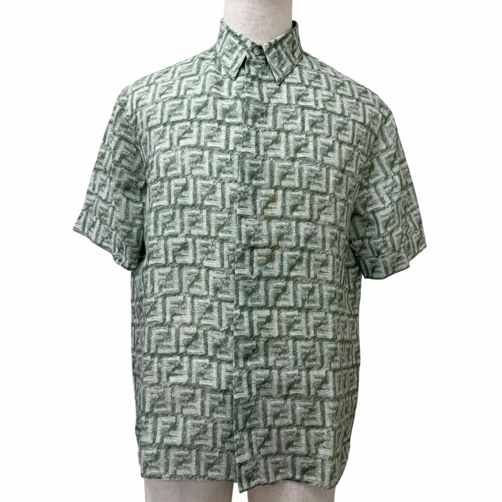 Pre-owned FENDI Linen Small Leather Goods Short Sleeve Shirt