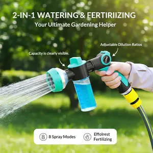 Fertilization water gun garden watering spray water gun artifact spraying medicine sprinkler shower seedling water pipe garden watering nozzle
