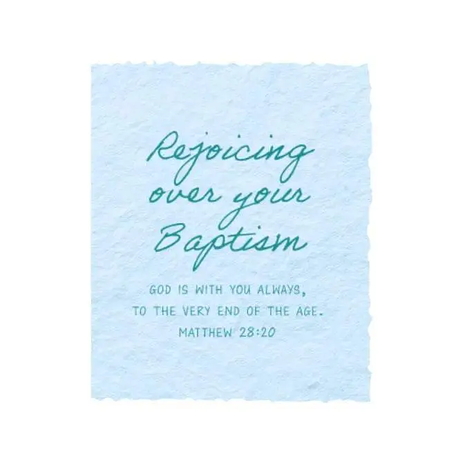 Rejoicing over your Baptism | Christian Greeting Card