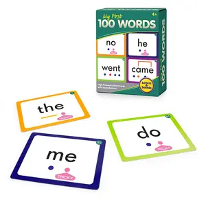 Junior Learning Flash Cards - My First 100 Cards with Color-Coded Borders, Sound Buttons for Early Learning