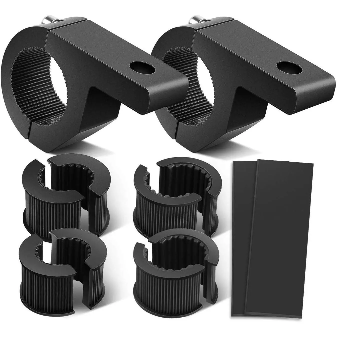 Nilight 90027B Aluminum Alloy LED Light Bar Horizontal Clamp Mounting Kit (2PCS) - Light Fixation with Secure Grip, Fits 0.75" 1" 1.25" Tube Sizes for ATV UTV Truck Bull Bars Roof Racks Roll Cages, 2-Year Warranty