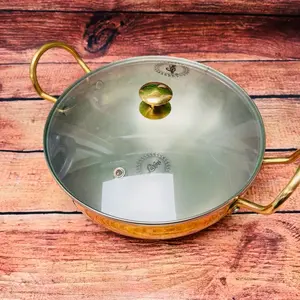 Brass Kadhai / Woks Cookware Pots 10” Diameter