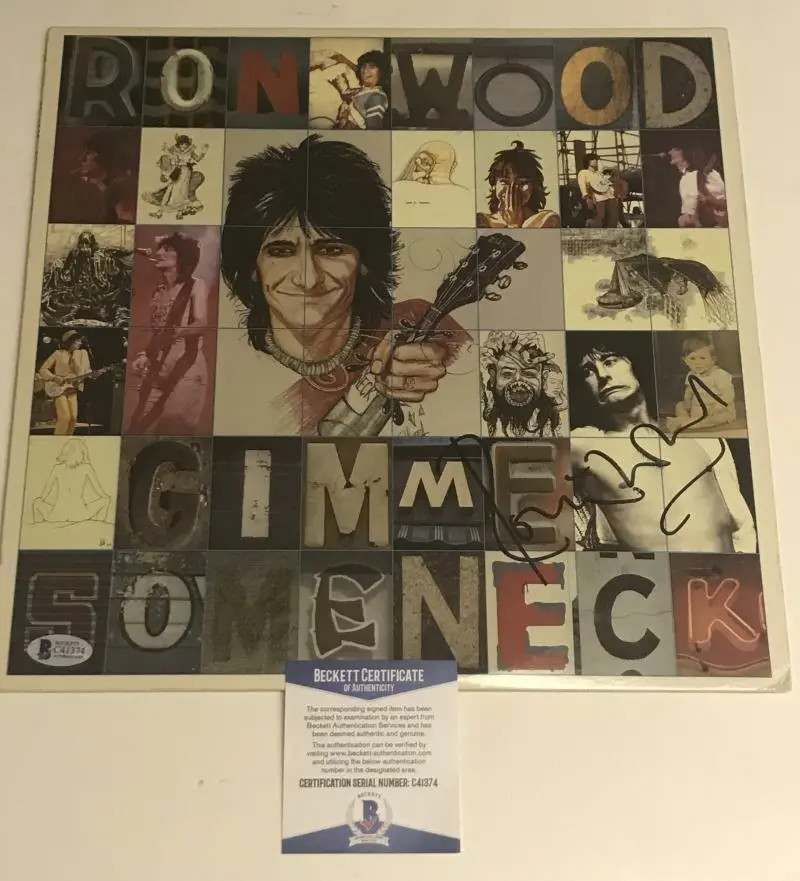 Ron Wood of Rolling Stones Authentic Autographed Vinyl Record