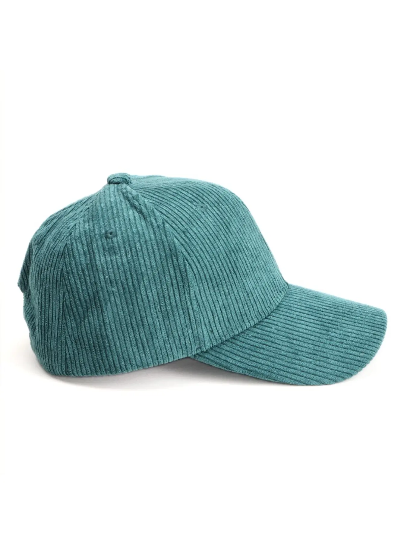 New autumn and winter corduroy baseball cap, Korean style, unisex, versatile, solid color, hard top, visor cap, fashionable and casual, curved brim hat
