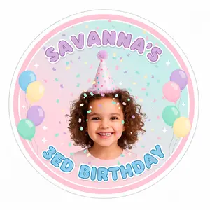 Birthday Stickers | Custom Kids Party Favor Labels Birthday Stickers | Custom Kids Party Favor Labels