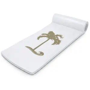 TRC Recreation Sunsation 1.75" Thick Foam Lounger Raft Pool Float, Bronze Palm