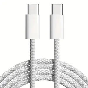 60W Fast Charging Data Cable, 1pc Type C USB-C to USB-C Cable, Compatible with iPhone 15 16 Samsung Galaxy S22/S21/S20 Ultra