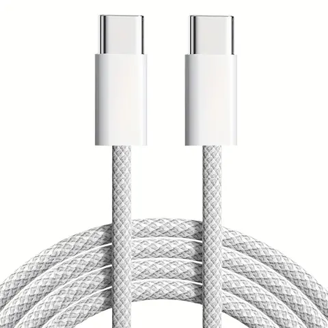 60W Fast Charging Data Cable, Type C Charger, 1pc USB-C to USB-C Cable, Fast Charger Cord, Mobile Charging Cable, Compatible with iPhone 15 & 16 Samsung Galaxy S22/S21/S20 Ultra