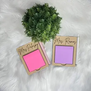 Engraved Teacher Post It Notes Holder