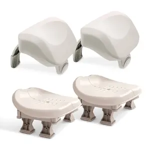 Intex 28505E PureSpa Foam Headrest (2 Pack) & Intex 28502E Hot Tub Seat (2 Pack)