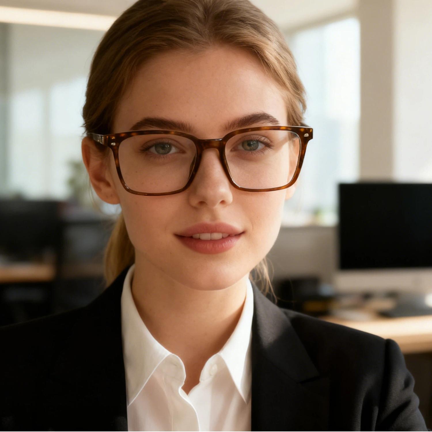 4-Pack Women's Blue Light Blocking Glasses - Anti- Round Face Eyewear Set, 4 Fashion Frame Colors | Internet Celebrity Style Windproof No-Makeup Essential