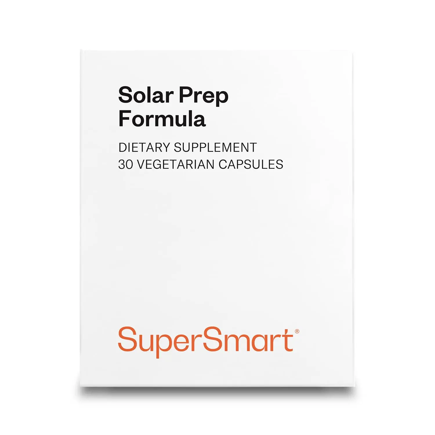 SuperSmart - Solar Prep Formula (Advanced Formula) - with Beta Carotene, Biotin - Skin Supplement | Gluten Free & Vegetarian Friendly - 30 Capsules