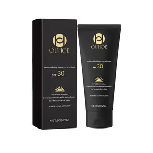 Moisturizing Sunscreen Lotion SPF 30, No White-Residue, Formulated with Natural Ingredients for Melanin Rich Skin