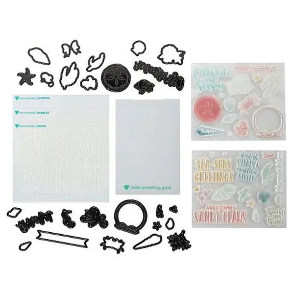 Crafts & Sewing Diamond Press Nautical Christmas Stamp, Die and Stencil Set