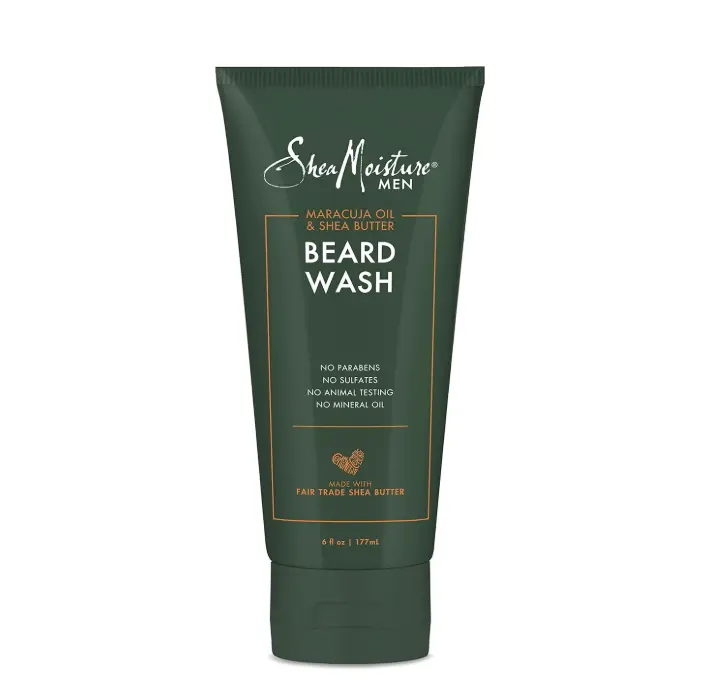 SheaMoisture Beard Wash for Full Beards - Maracuja Oil & Shea Butter to Deep Clean and Refresh - 6 oz
