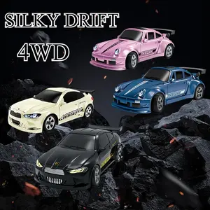 1:64 2.4G High-Speed 4WD RC Drift Car with LED Lights - Mini Desktop Remote Control Racing Toy for Boys&boyfriend, Magnetic Motor Powered Gift crawler electric adventure trucks off-road high-performance