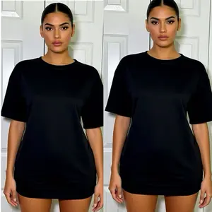 CRISTAL9098-Women's Basic Oversize T-Shirt