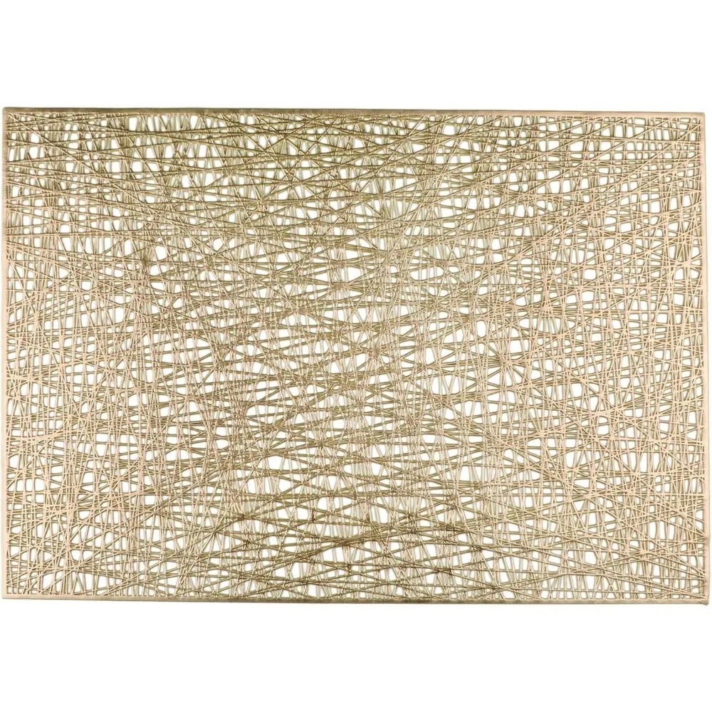 Customized Gold Tableware Placemats & Coasters Set of 8 - Rectangular-Oval Vinyl Metallic Mats, Waterproof, Washable, Wipeable, Non-Slip, Heat-Resistant for Wedding, Indoor Parties