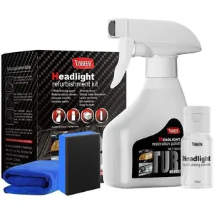 Headlight Restoration Kit, Oxidation, Yellowing & Cloudy Removal  Headlamp Cleaner,Includes Headlight Coating and Cleaning Solution - 4 Count (1 Pack)