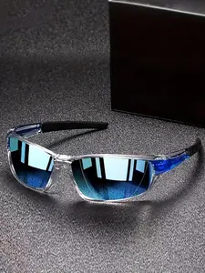 Unisex Wrap Around Sunglasses, Trendy Casual Tinted Lens Sunglasses for Everyday Use, Fashion Accessories for Outdoor Activities, High Quality Sunglasses