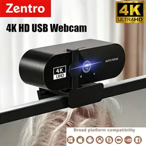 4K Webcam, Web Camera, PDAF Autofocus, Dual Omnidirectional Mics, 73° FOV, Auto Light Correction, Privacy Cover, for Streaming Gaming Business Meetings, PC Computer USB Laptop