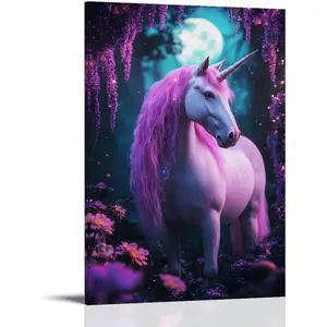 Unicorn Poster Wall Art Hanging Paintings Canvas Art Printing Wall Decor for Living Room Bedroom Modern Home Wall Art Decoration