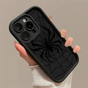 Trendy Spider Web Design Phone Case with Matte End for Men & Women Comfortable Grip Compatible with iPhone 17 16 15 14 13 12 11 10 XS Series