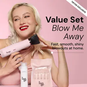 L'ANGE HAIR -  Blow Me Away Value Set - Le Styliste Luxury Salon Dryer, Glass Hair Thermal Blowout Primer, Alligator Hair Clips