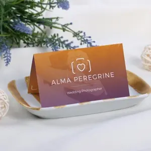 Folding Business Card — Premium Full Color Print | 4 Finish Options | 3.5" x 4"