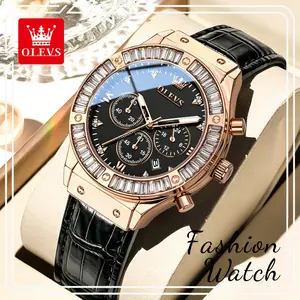 OLEVS 9978 Women's Watch, 39mm Large Dial Multifunctional Wristwatch, Elegant Luminous Waterproof Fashion Ladies Watch, Perfect Gift for Her
