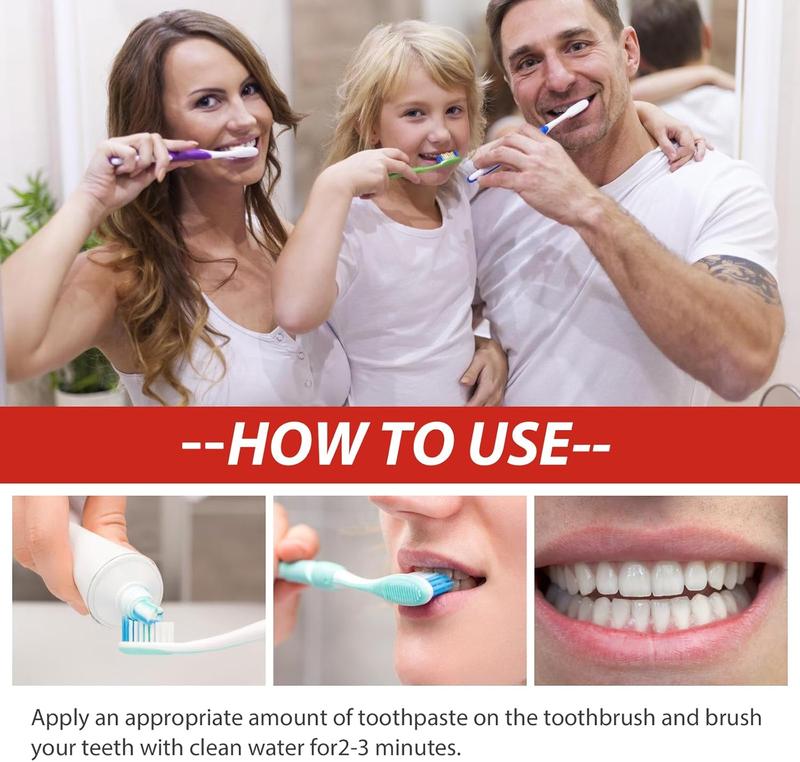 3PCS Double Mint Toothpaste, Specialized in Halitosis, Bright White Teeth, 5-Layer Defense System, 100g