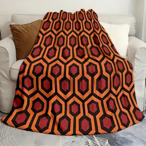 Printed flannel throw blankets Hicks Hexagon Winter Quilts Flannel warm blanket soft and comfortable blanket travel blanket birthday gift