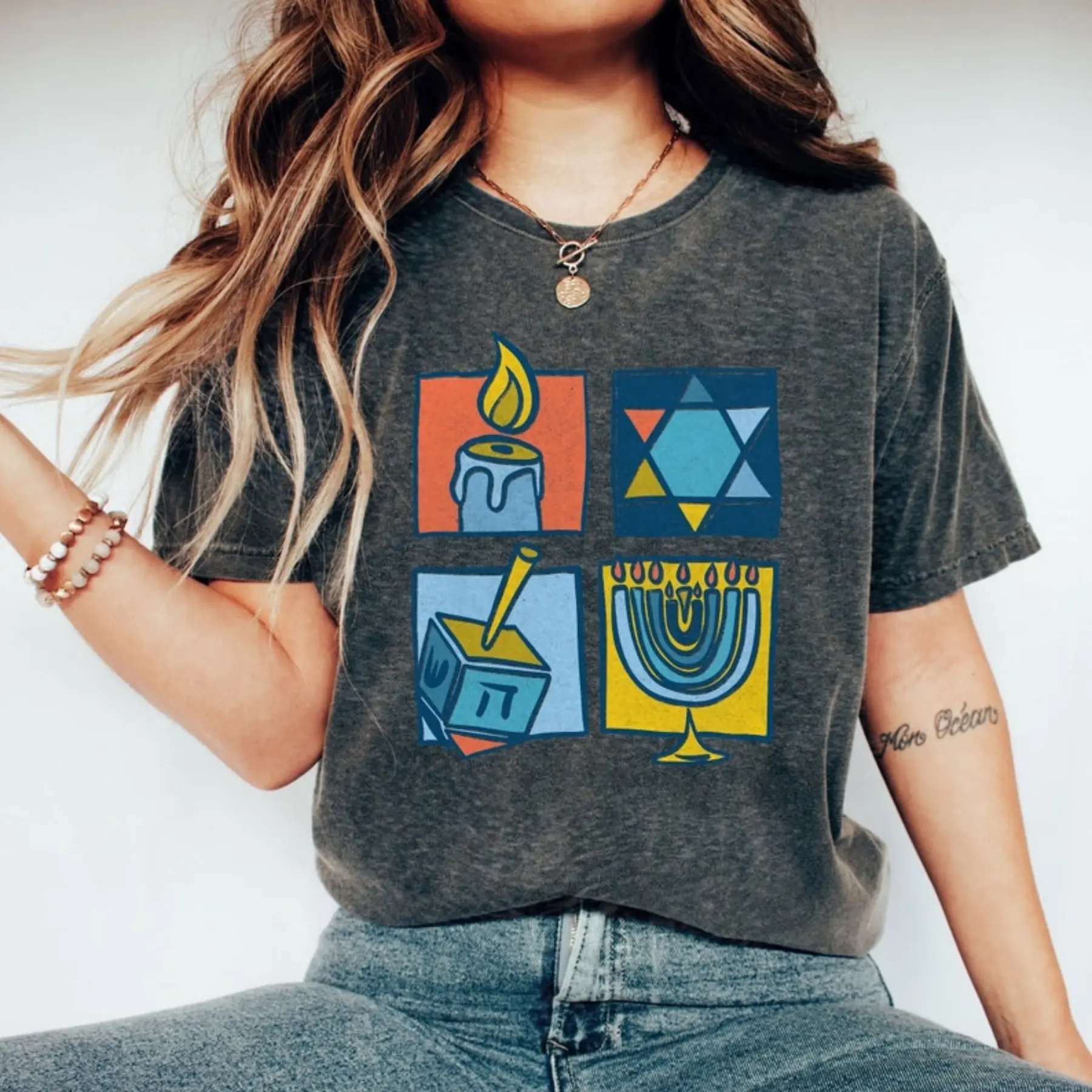 Hanukkah Shirt Menorah Shirt Hannukah Shirt Hanukkah Pajamas Chanukah Sweater Gifts Hanukkah Shirts Unisex summer tops for top