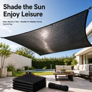 Garden Mesh Shade Cloth with Grommets, 70-90% Sun-Resistant Breathable Woven PE Mesh for Plant Pergola, Patio Outdoor Furniture