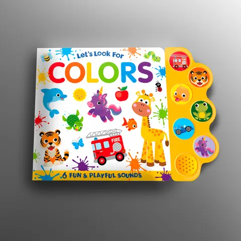 Vibrant Color Exploration Sound Busy Book for Toddlers - Chunky Sound Buttons, Rhyming Color Cues, Early Reading Book, Toddler Learning Activities, Early Childhood Development Workbook