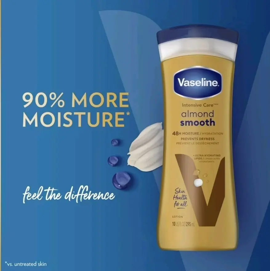 Vaseline Intensive Care hand and body lotion Almond Smooth 10 oz