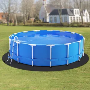VEVOR 18ft Round Pool Liner Pad, Pool Liner Pad for Above Ground Swimming Pools, Pool-Mat Prevents Punctures, Recycled Geotextile Material Underlayment Pads, Extend Service Life