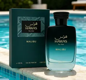Hawas For Him Malibu Eau de Parfum 100ml | Fresh Coastal Tropical Men’s Fragrance | Long-Lasting Casual Daily Scent