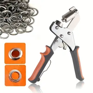 Grommet Tool Kit – 3/8-Inch (10mm Inner Diameter), 100 Sets (200 Pieces Total), Leather/canvas Punch Pliers Set, Essential Craft Supplies