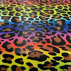 Hologram Leopard Print Pattern 4-Way Custom Designer Flex Spandex Fabric - 58/60" Wide, Spandex Palace Dressmaking, Cosplay, Dancewear, Sportswear Fashion Accessory Fabric