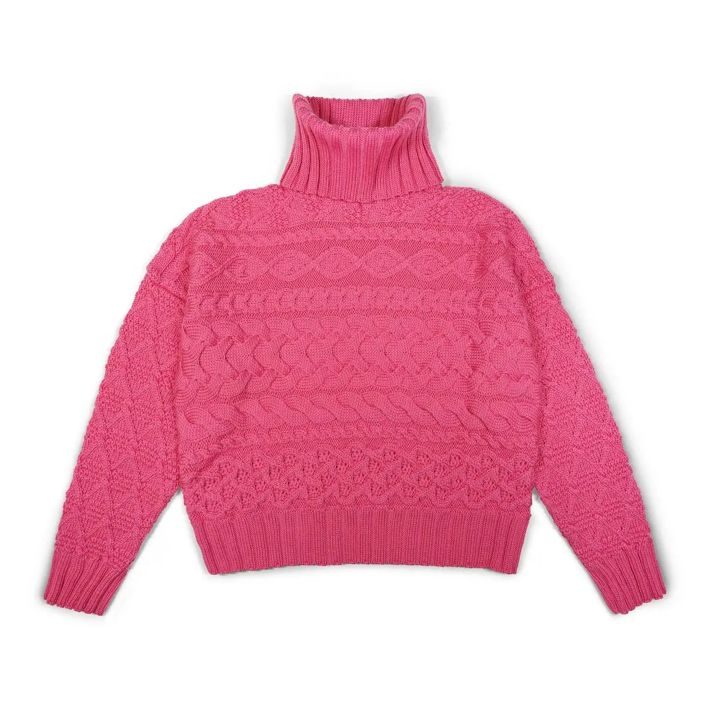 Cable Knit Turtleneck Sweater