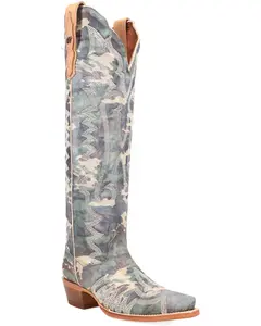 Dan Post Women's Women'S Darlin' Camo Print Tall Western Boot Snip Toe - Dp7084