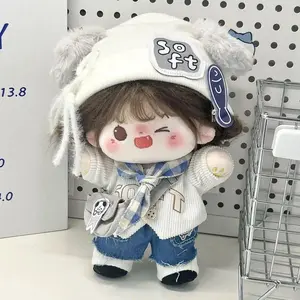20cm Cute Kawaii Doll Clothes Outfit Set 6 Sets for Cotton Doll Plush Toy Changeable Costume