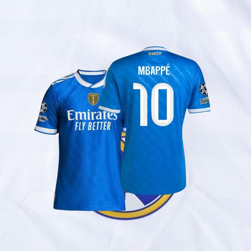 25 26 Home Kit White 10# Mbappe Short Sleeve Soccer Jersey Fans Version