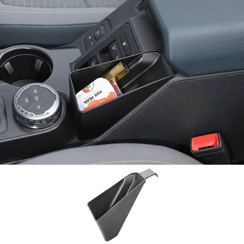 Car Console Organizer - ABS Car Organizer and Storage Box, Double-Sided Tape Mount, External Stowing Accessory for 2021+ Ford Bronco Front Center Armrest Box