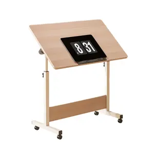 【Christmas Gift】Foldable Height-Adjusted Small Standing Desk with Wheeled Base, Mobile Portable Home Office Computer Workstation for Sitting and Standing