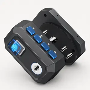 ONNAIS Biometric Trigger Lock, Quick Access Fingerprint Safety Lock with Keypad & Backup Key, Portable Security Lock for Home and Travel
